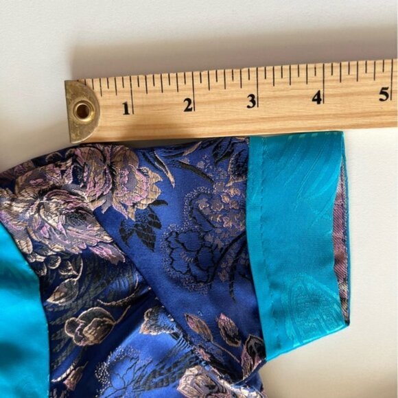 🩷 Kids, Tibetan Traditional Brocade Chupa Dress Losar - Blue. NWOT - Picture 12 of 12